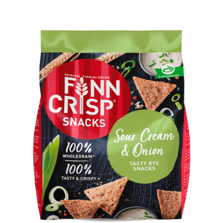 Sour cream & onion rye snacks 150g